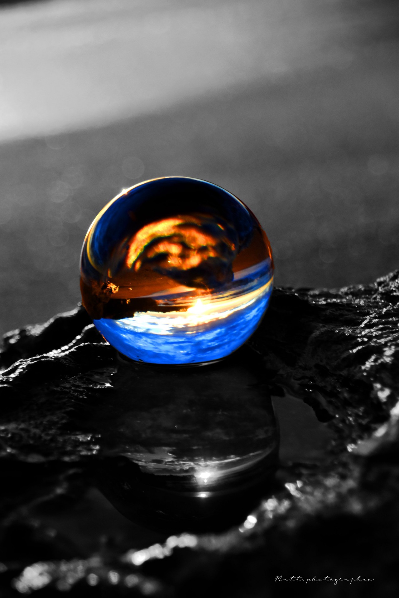 Coucher de soleil en verre 