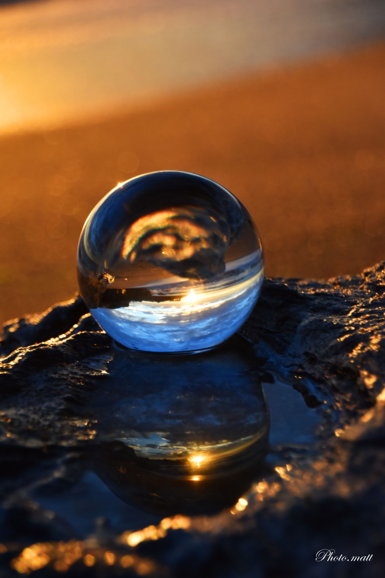 Coucher de soleil en verre